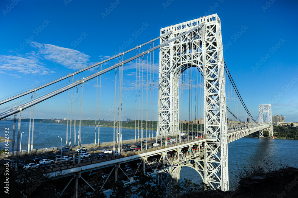 Fototapeta premium George Washington Bridge view from Fort Lee, NJ
