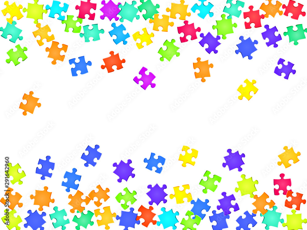 Game teaser jigsaw puzzle rainbow colors parts Game teaser jigsaw puzzle rainbow colors parts