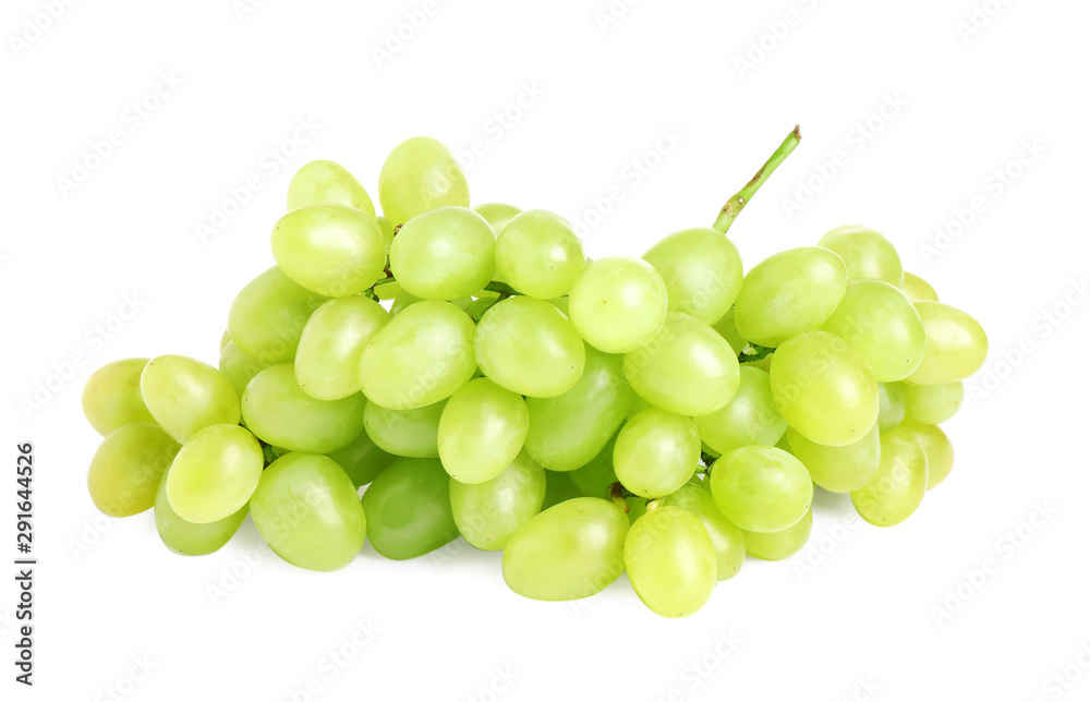 Bunch of fresh ripe juicy grapes isolated on white