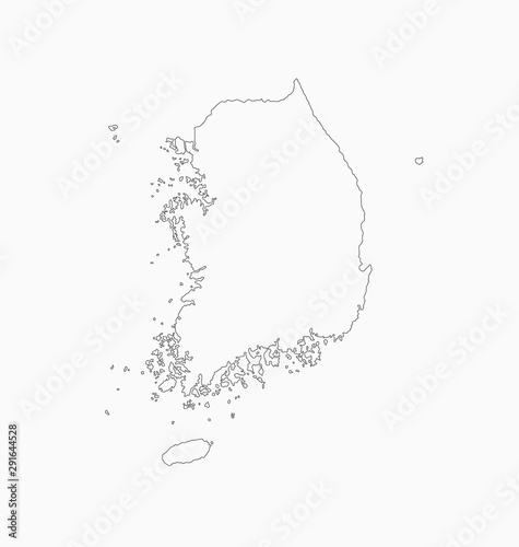 South Korea country map background vector template