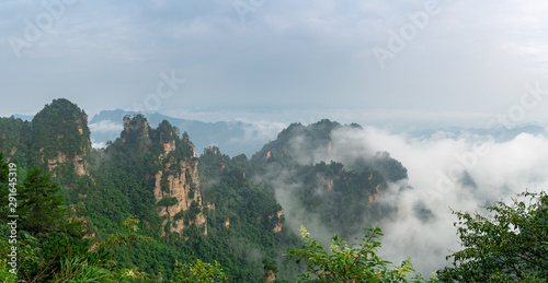 Stone pillars of Tianzi mountains