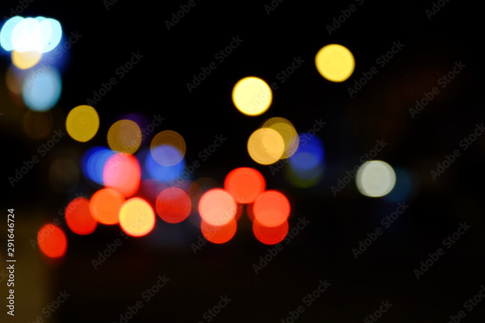 Abstract blurred of blue and silver glittering shine bulbs lights background:blur of Christmas wallpaper decorations concept.christmas light night,abstract circular bokeh background. bokeh lights - obrazy, fototapety, plakaty 