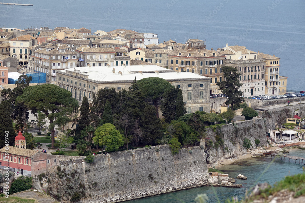 Blick von der Alten Festung auf Korfu-Stadt