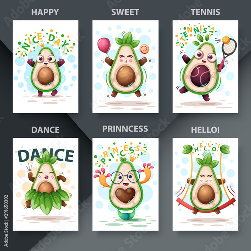 Cute set avocado - set for your idea