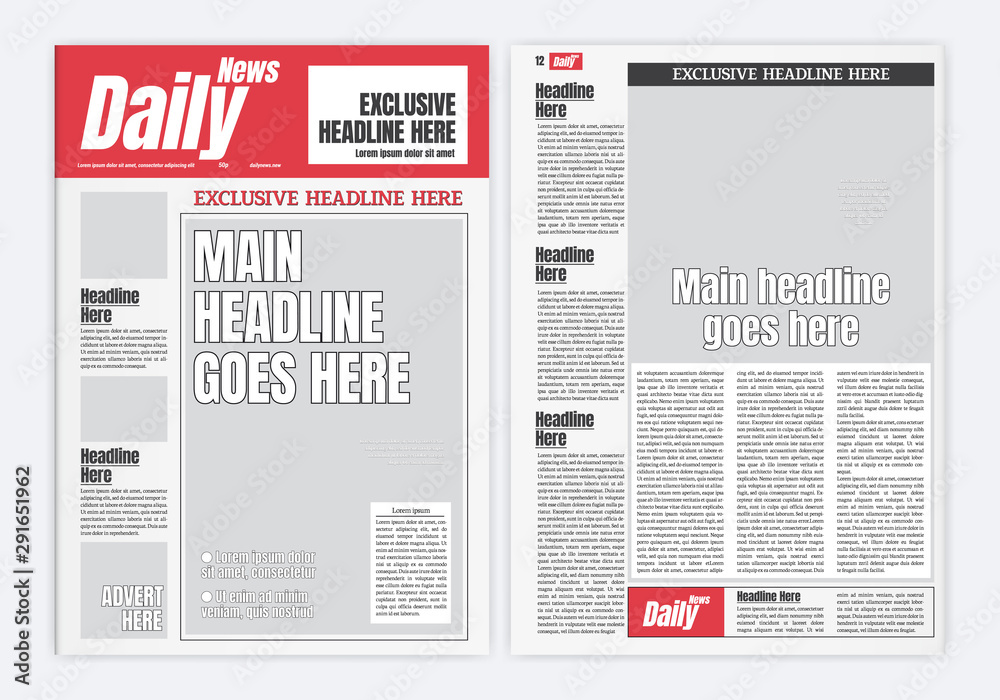 Graphical Layout Newspaper Template Graphical Layout Newspaper Template