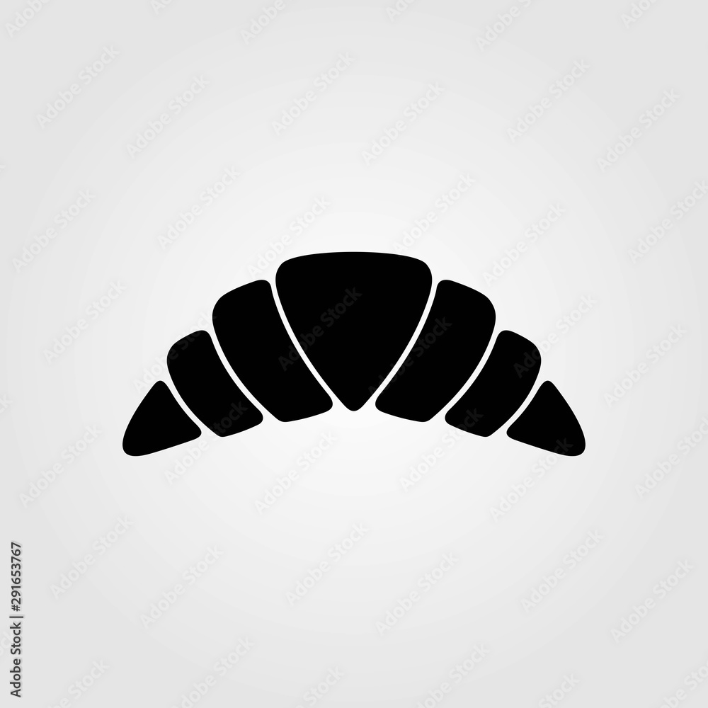 Croissant icon isolated on white background. Vector illustration Croissant icon isolated on white background. Vector illustration