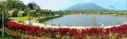 fishing lake with blue sky © PINANDIKA