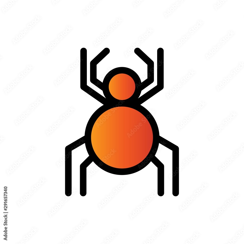 spider filled line vector icon spider filled line vector icon