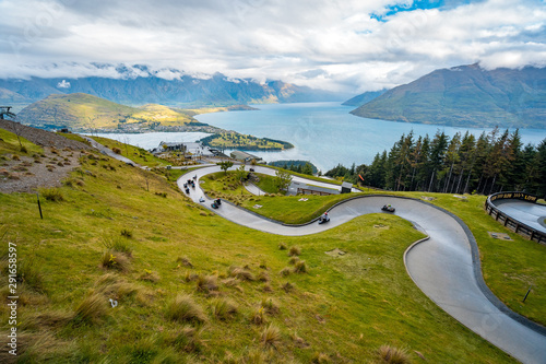 Skyline luge in Queenstown, New Zealand photo