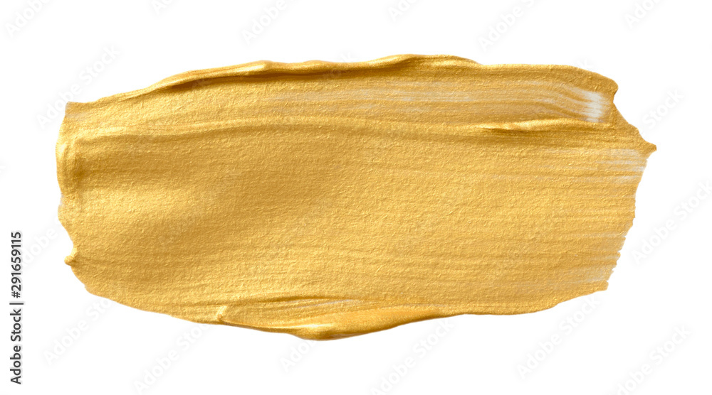 Vector golden texture isolated on white - paint banner for Your design - obrazy, fototapety, plakaty 