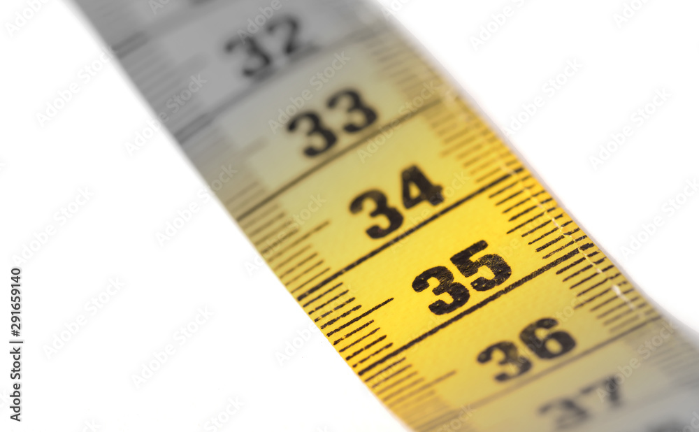 Measuring tape, selective focus on 35 Measuring tape, selective focus on 35