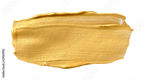 Fotografie, Obraz Vector golden texture isolated on white - paint banner for Your design