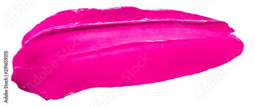 Vector pink glossy paint texture isolated on white - acrylic banner for Your design