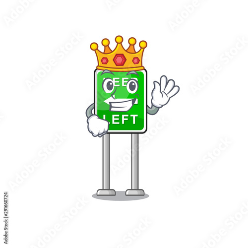 King toy keep left on cartoon table