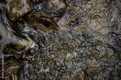 Texture of flowing water. Background image of a mountain river