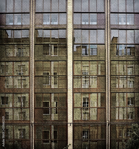 Modern facade of a skyscraper.