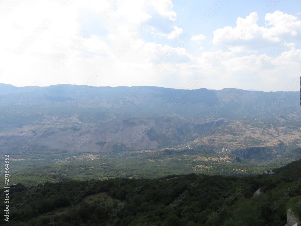 Mountain valley in the afternoon