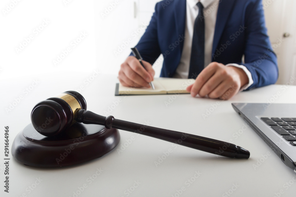Law, advice and Legal services concept. Lawyer and attorney having team meeting at law firm. Law, advice and Legal services concept. Lawyer and attorney having team meeting at law firm.