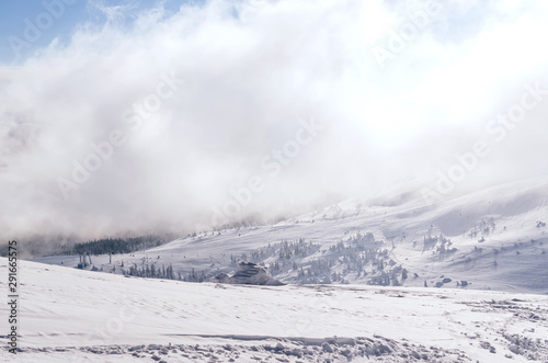 Beautiful winter landscape on Mountain