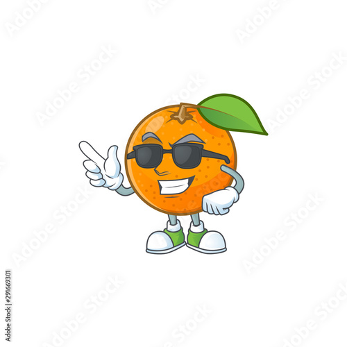 Super cool sweet orange cartoon mascot for juice
