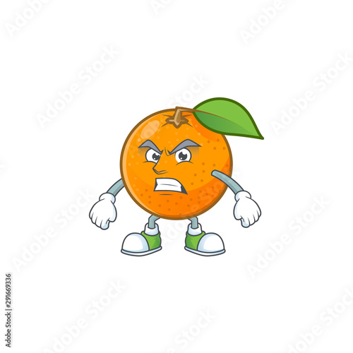 Scream sweet orange cartoon mascot for juice