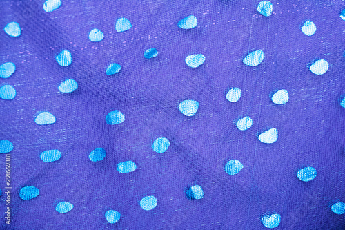 Polka Dot Shiny Spots on Fabric Background