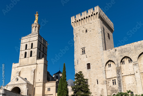 papal palace church Avignon Provence in france © OceanProd