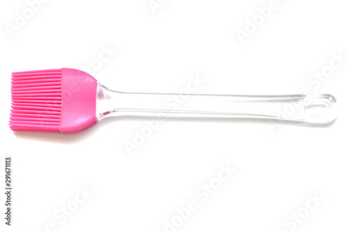 pink culinary brush on a white background
