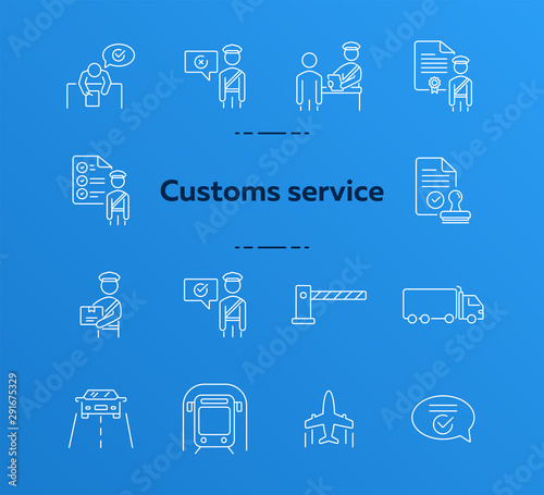 Customs service icons