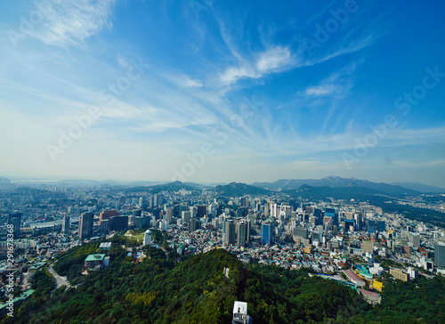 Canvas Print aerial view of the city