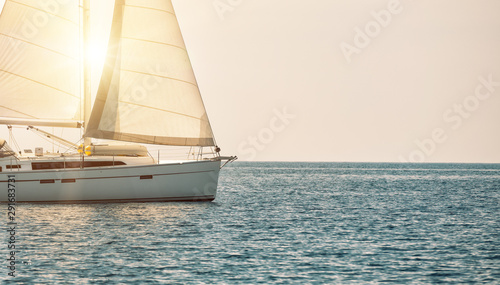 Sailboat sailing sail, Mediterranean sea, Croatia