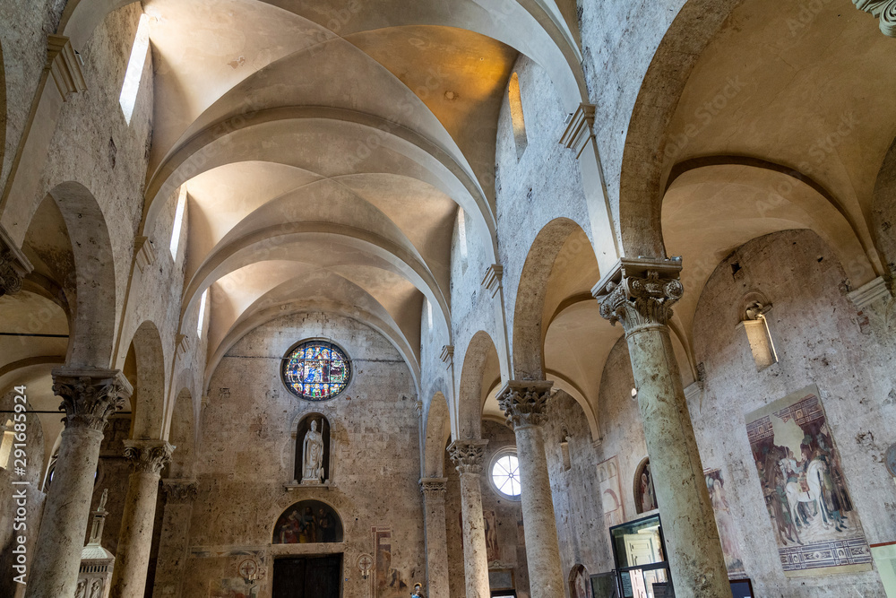 Massa Marittima, Tuscany: the medieval cathedral, interior