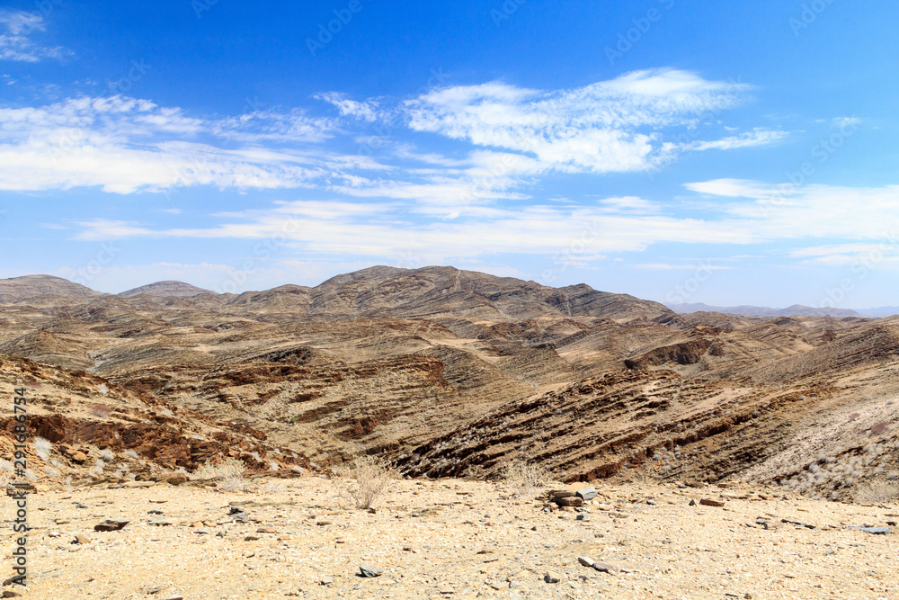 The Kuiseb canyon looks like a moon landscape, Namibia, Africa