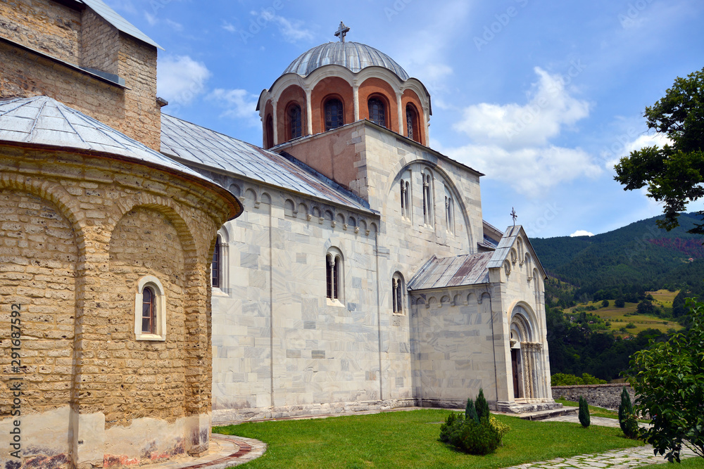 Serbian medieval orthodox monastery Studenica, Serbia