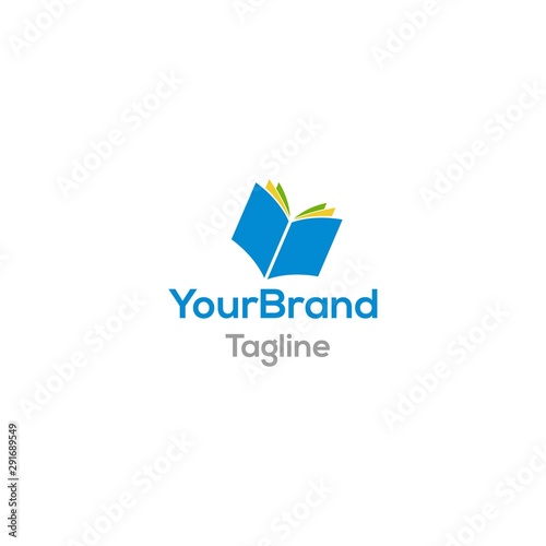 Education book graphic element logo template