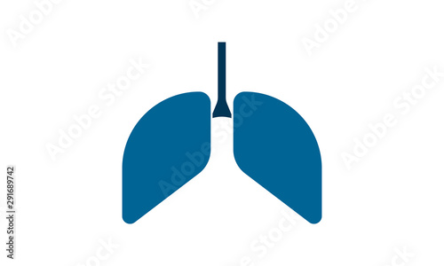 Lungs icon for medical and respiratory health concepts