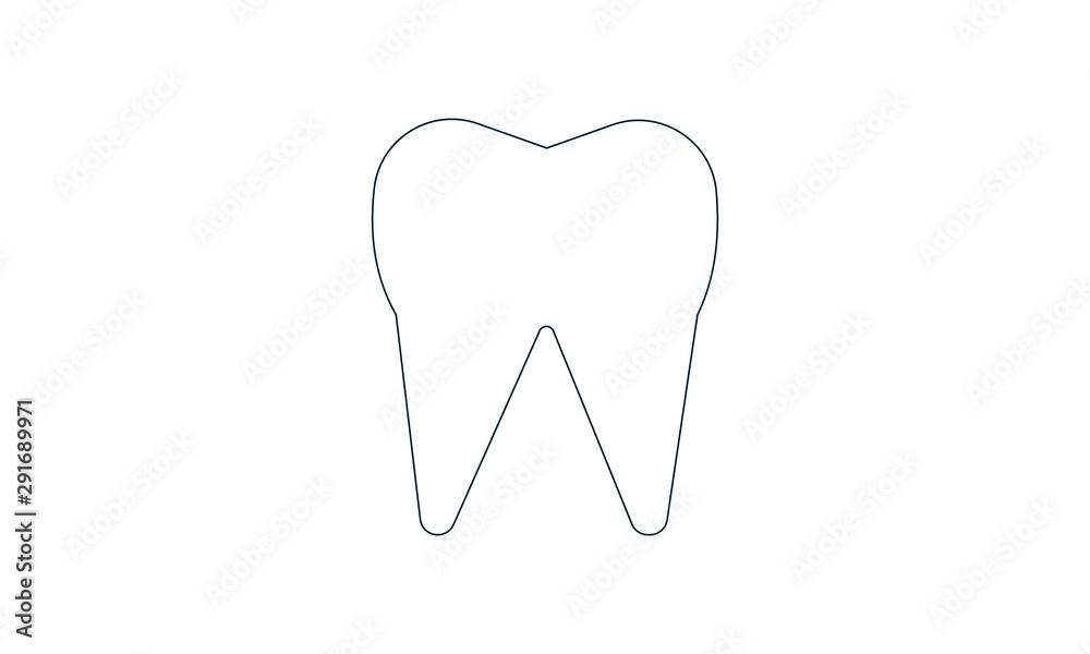 Tooth icon for dental illustrations Tooth icon for dental illustrations