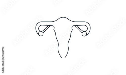 Uterus icon for medical and healthcare designs