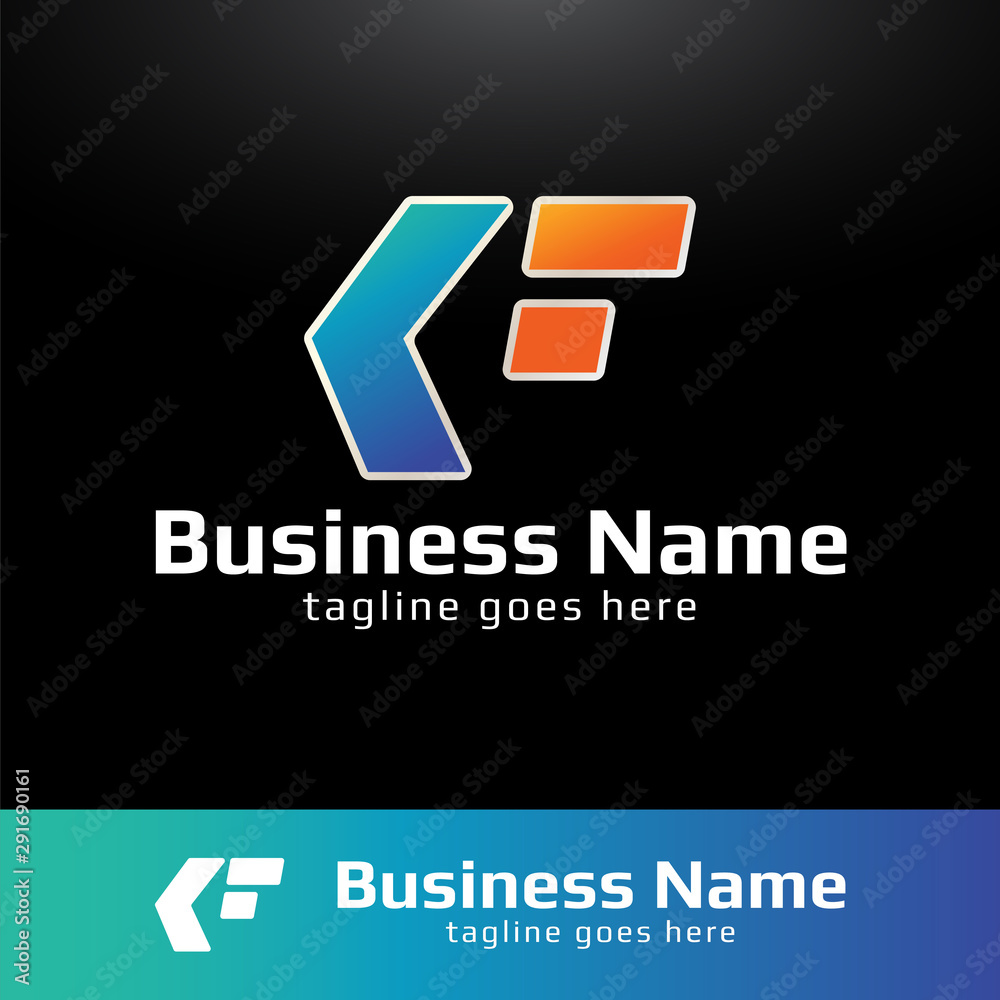 KF Logo Initial Letter Template KF Logo Initial Letter Template
