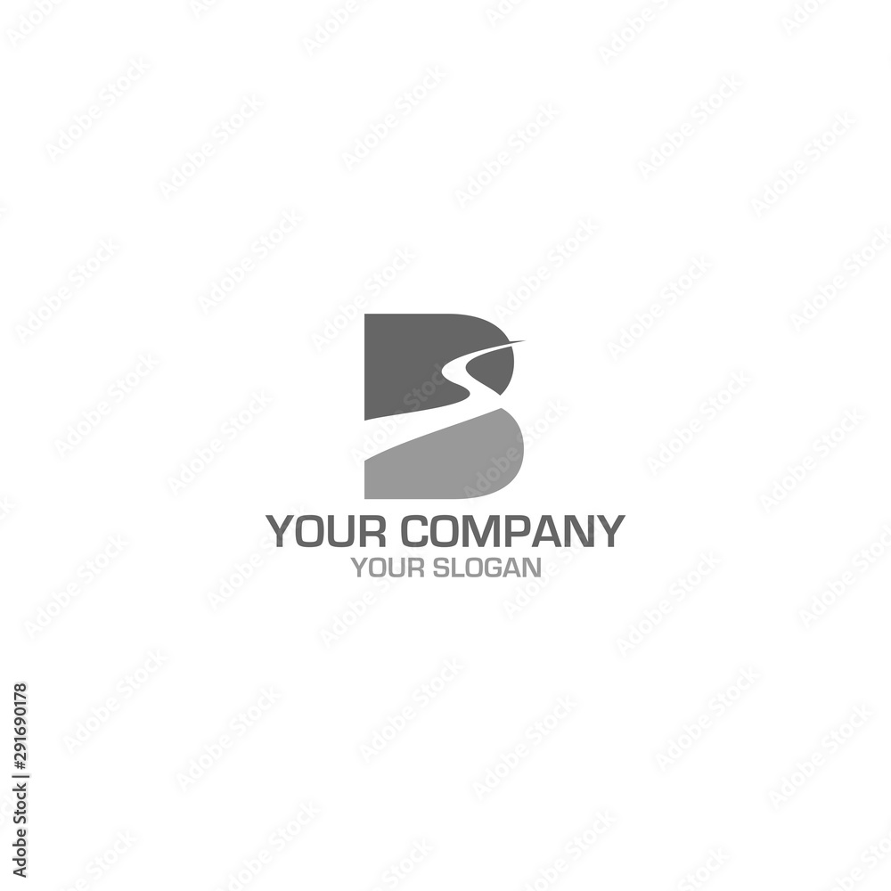 B River Logo Design Vector B River Logo Design Vector