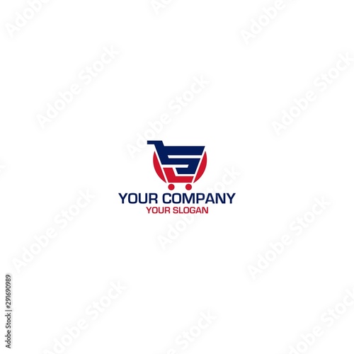 SL Market Shop Logo Design Vector