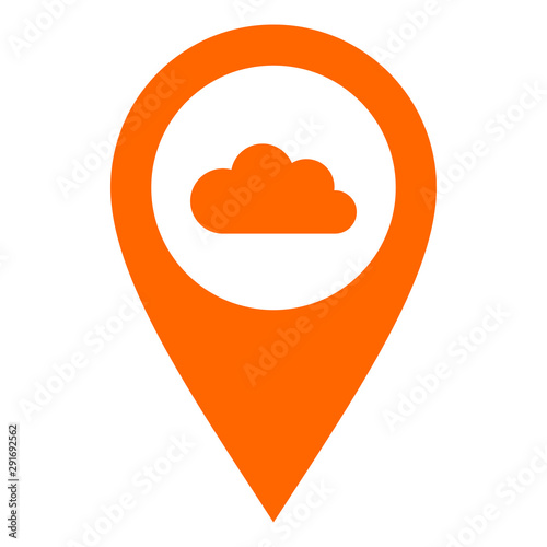 Wolke und Kartenmarkierung