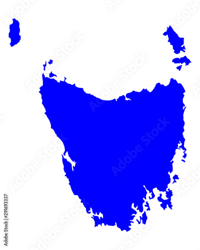 Karte von Tasmanien