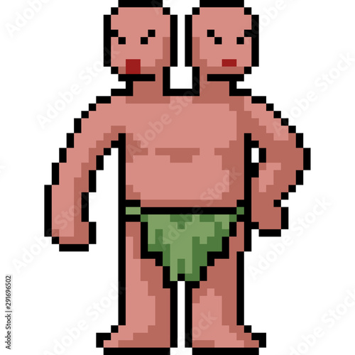 vector pixel art troll
