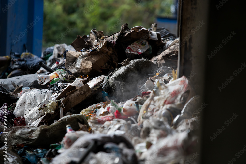 Obraz premium Close up of huge pile of municipal waste