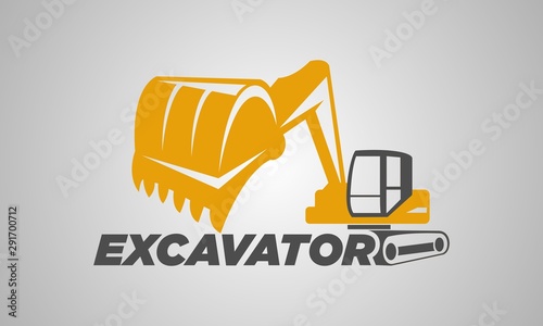 Excavator vector logo