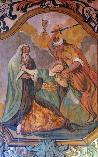 Martyrdom and Death of St. Barbara, altarpiece in the Church of the Saint Barbara in Velika Mlaka, Croatia
