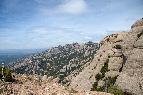 Lanscape from Montserrat near Barcelona, Spain in summer