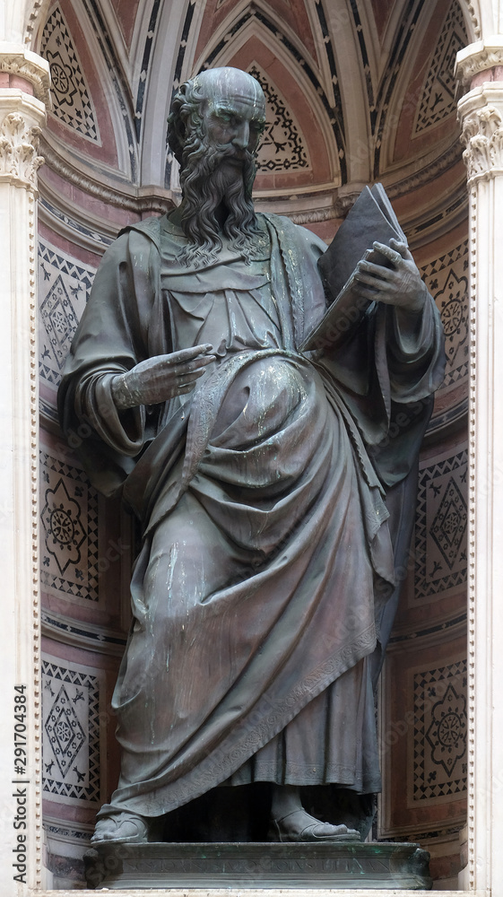 Saint John the Evangelist by Baccio da Montelupo, Orsanmichele Church in Florence, Tuscany, Italy