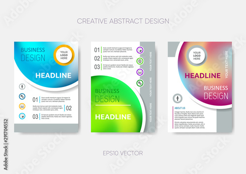 Vector brochure or annual report cover design template